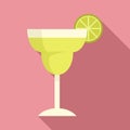 Tequila cocktail icon, flat style