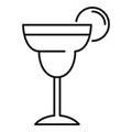 Tequila cocktail icon, outline style