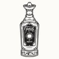 Tequila glass bottle with cover