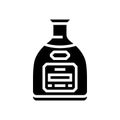 tequila glass bottle glyph icon vector illustration