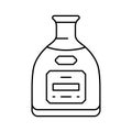 tequila glass bottle line icon vector illustration