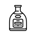 tequila glass bottle line icon vector illustration