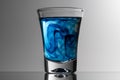 Glass cup for blue tequila Royalty Free Stock Photo