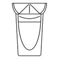 Tequila glass icon, outline style