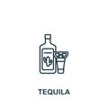 Tequila icon. Monochrome simple Drinks icon for templates, web design and infographics