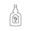Tequila icon vector. Alcohol illustration sign. Bar symbol. Party logo.