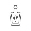 Tequila icon vector. Alcohol illustration sign. Bar symbol. Party logo.