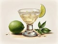 tequila juicy slice lime salt plate agave Royalty Free Stock Photo