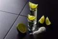 Tequila , lime and salt