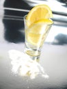 Tequila shot with lemon and salt Royalty Free Stock Photo