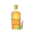 tequila shot. Vector illustration decorative design Royalty Free Stock Photo