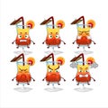 Tequila sunrise cartoon character with various angry expressions