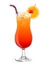 Tequila sunrise cocktail