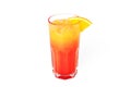 Tequila sunrise cocktail with ice Royalty Free Stock Photo