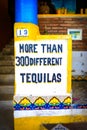 300 tequilas in sayulita town,near punta mita,mexico Royalty Free Stock Photo