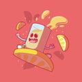 Tequilla shot having fun vector illustration.