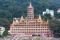 Tera Manzil Temple in Rishikesh near the River Ganges, India