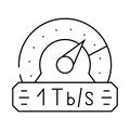 terabyte internet speed future technology line icon vector illustration Royalty Free Stock Photo
