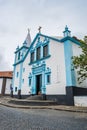 Terceira, Azores PORTUGAL - 3 August 2020 - Facade of the Church of Our Lady of ConceiÃÂ§ÃÂ£o in the downtown of Angra do HeroÃÂ­smo