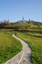 Terchova, Slovakia, Europe - statue and sculpture of Juraj Janosik on the top of the hill