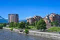 Terek River embankment near the General Pliev Square in Vladikavkaz