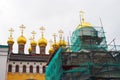 Terem churches under renovation. Moscow Kremlin.