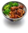 Teriyaki chicken rice bowl Royalty Free Stock Photo