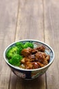 Teriyaki chicken rice bowl Royalty Free Stock Photo