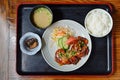 Teriyaki chicken set meal Royalty Free Stock Photo