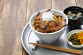 Teriyaki pork rice bowl, butadon