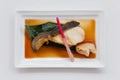 Teriyaki Sablefish : Fried Marinated Sable Fish with Teriyaki Sauce Royalty Free Stock Photo