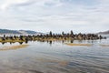 Terkhiin Tsagaan Lake in in the Khangai Mountains central Mongolia