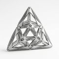 Terlocking triangular pyramid shapes resembling a tetrahedro Royalty Free Stock Photo