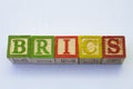 The term BRICS isolated Royalty Free Stock Photo