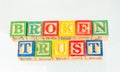 The term broken trust visually displayed