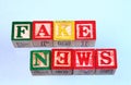 The term fake news spelled wrong Royalty Free Stock Photo