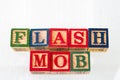 The term flash mob displayed visually