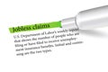 term with a forefinger on it of Jobless Claims Royalty Free Stock Photo