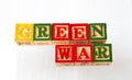 The term green war visually displayed Royalty Free Stock Photo