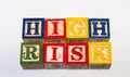 The term high risk visually displayed