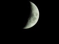 The term increasing crescent moon is used to describe the period after a new moon in which less than half of the illuminated half Royalty Free Stock Photo