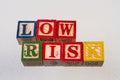 The term low risk visually displayed
