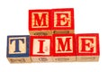 The term me time visually displayed