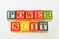 The term power suit visually displayed