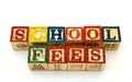 The term school fees displayed visually Royalty Free Stock Photo