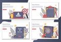 Vector illustration Terms of service with landing page concept Royalty Free Stock Photo