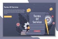 Vector illustration Terms of service with landing page concept