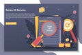 Vector illustration Terms of service with landing page concept