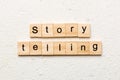 Term Story Telling word made with wooden blocks concept Royalty Free Stock Photo