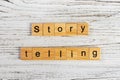 Term Story Telling word made with wooden blocks concept Royalty Free Stock Photo